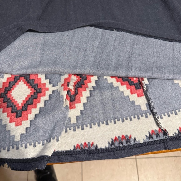 Reborn Southwestern Boho Knee Length Dress Sz 2XL Geometric Print Pockets Flowy - Picture 6 of 15